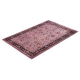 Overdyed Hand-Knotted Wool Modern-Contemporary Purple Area Rug 2' 8" x 4' 1"
