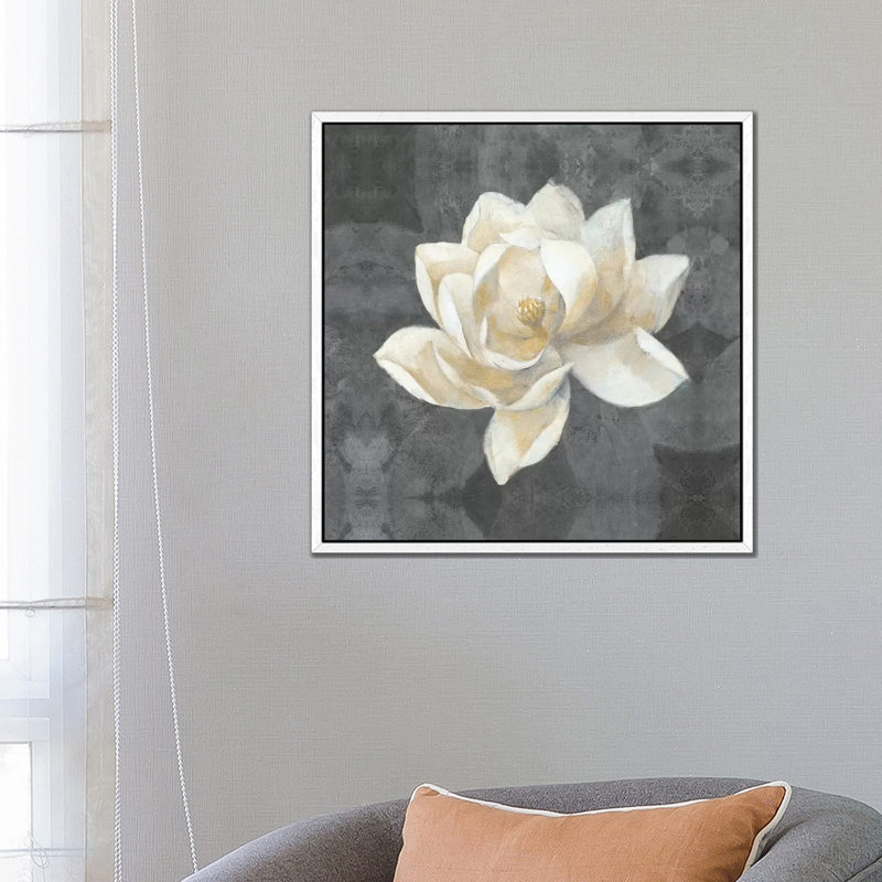 Majestic Magnolia by Albena Hristova - Gallery-Wrapped Canvas Giclée on Canvas, White Floater Framed, 66.04 cm H x 66.04 cm W