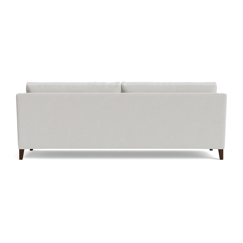 Canapé Gigi No Skirt 105, H 35 po x l 105 po x P 36 po, Velours performance - Argent, Terre de Sienne