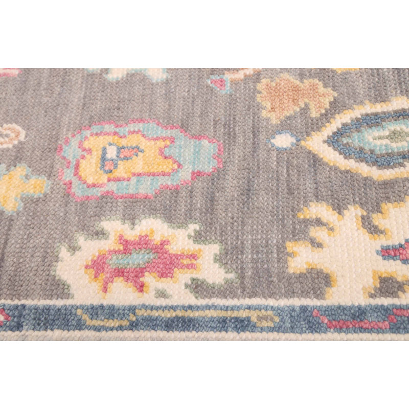Tapis moderne gris Oushak 3 pi 6 po x 5 pi 8 po