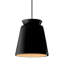 Radiance - Luminaire suspendu trapézoïdal haut 1 lumière - Vert mat - Chrome poli - l 13,5 po x H 16 po - DEL dédiée-1313512166-1325346103-1325346102