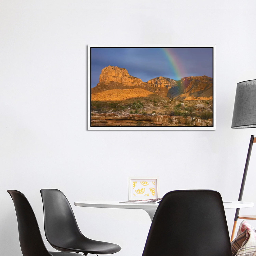 Regenbogen in der Nähe von El Capitan, Guadalupe Mountains National Park, Texas von Tim Fitzharris - Gallery-Wrapped Can...