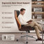 Fauteuil de direction moderne avec dossier incurvé ergonomique en bois cintré noyer noir-987612277