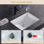 Ceramic Rectangular Undermount Bathroom Sink with Overflow