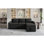 Canapé modulaire de conception américaine avec double coussin, rangement et deux repose-pieds amovibles pour le confort du salon