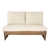 Beige Cushion/Rustic Brown Frame