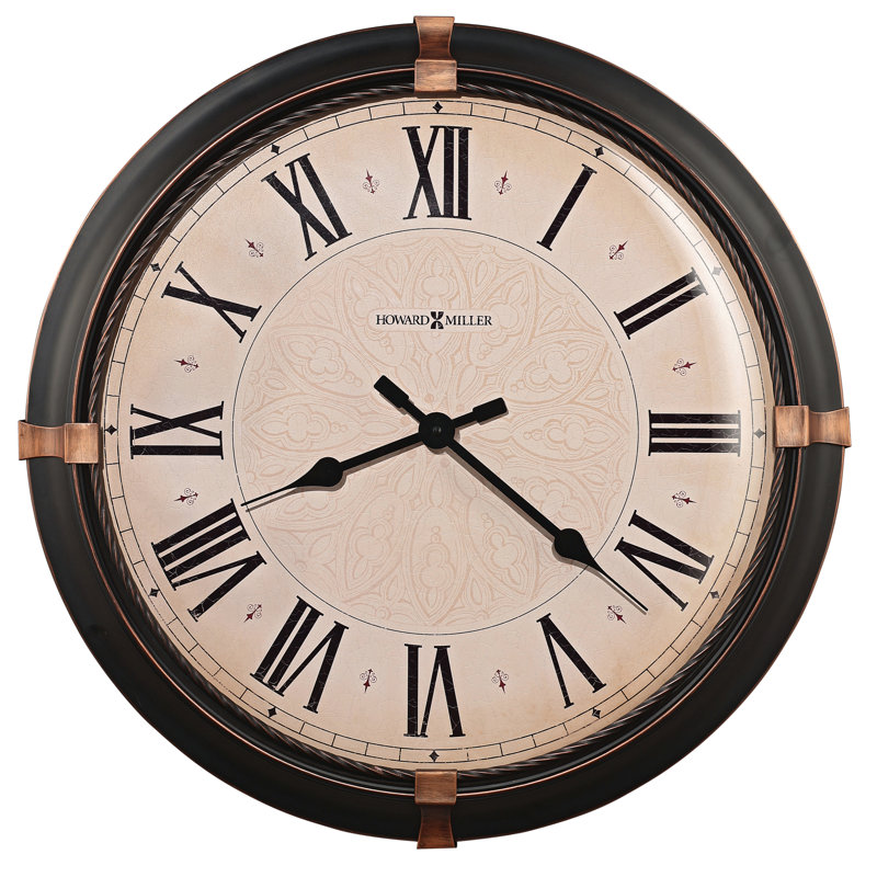 Howard Miller Oversized Dark Rubbed Bronze Wall Clock