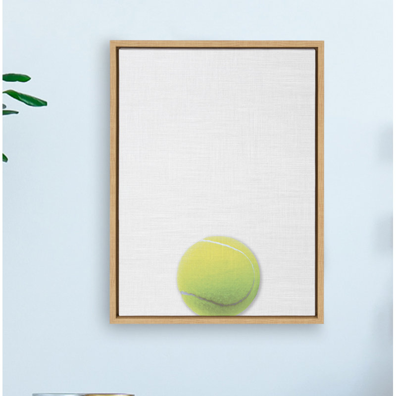 «Tennis Ball Portrait», reproduction d'art sur toile encadrée en couleur