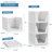 Sorbus 3 Pack Folding Shelf Organizer - Stackable Closet Shelf Organizer Baskets for Clothes, Closet, Bathroom, Kitchen, Garage - Easy Access Open Front Design Under Shelf Organizer, Large-108206488
