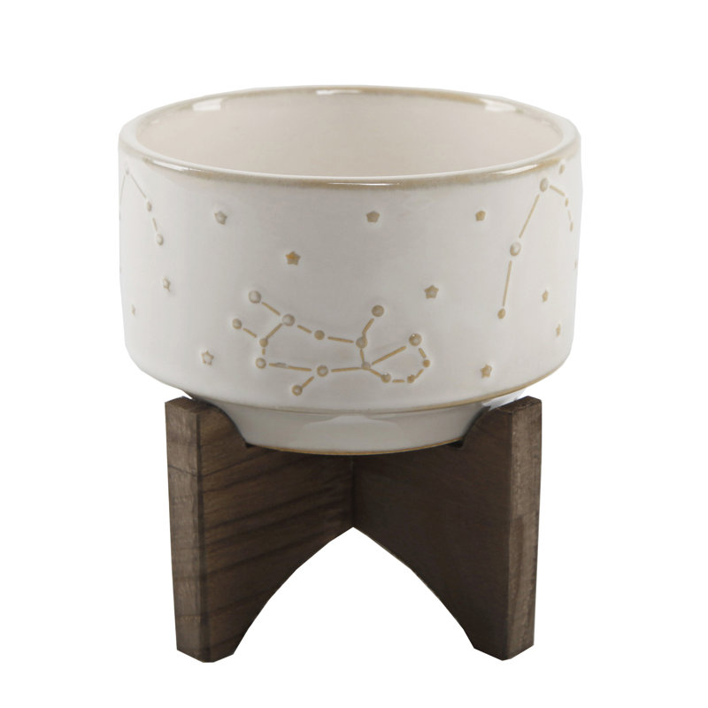 Winfred Ceramic Pot Planter, White