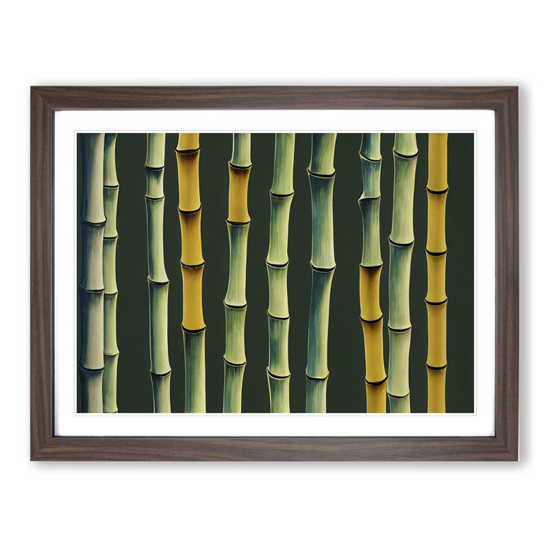 Inspirational Bamboo Forest - Framed Print, 25cm H x 34cm W x 2cm D, Walnut