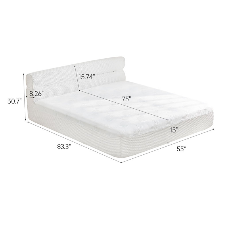 All In One Full Size 15 - Inch Mattress And Bed Frame With Soft Surface Layer, Motion Isolation, No Assembly For Dorm One, Mattress, Frame, Multi Layer Comfort Design, Non Slip Base, Isolation