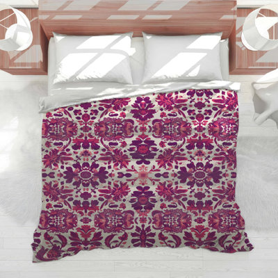 Pink Damask Pattern Comforter
