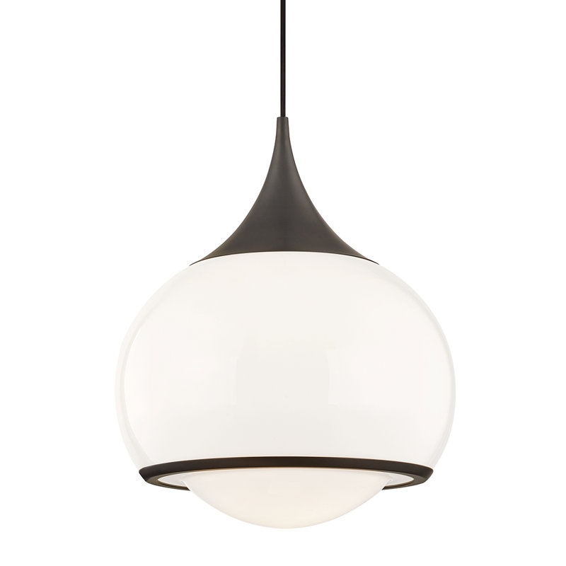 Kegan 1 - Light Single Pendant, 17.25" H x 14" W x 14" D, Old Bronze