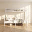 Lit superposé simple au-dessus de grand lit l 63 po x P 82,7 po x H 64,6 po Bonwell
