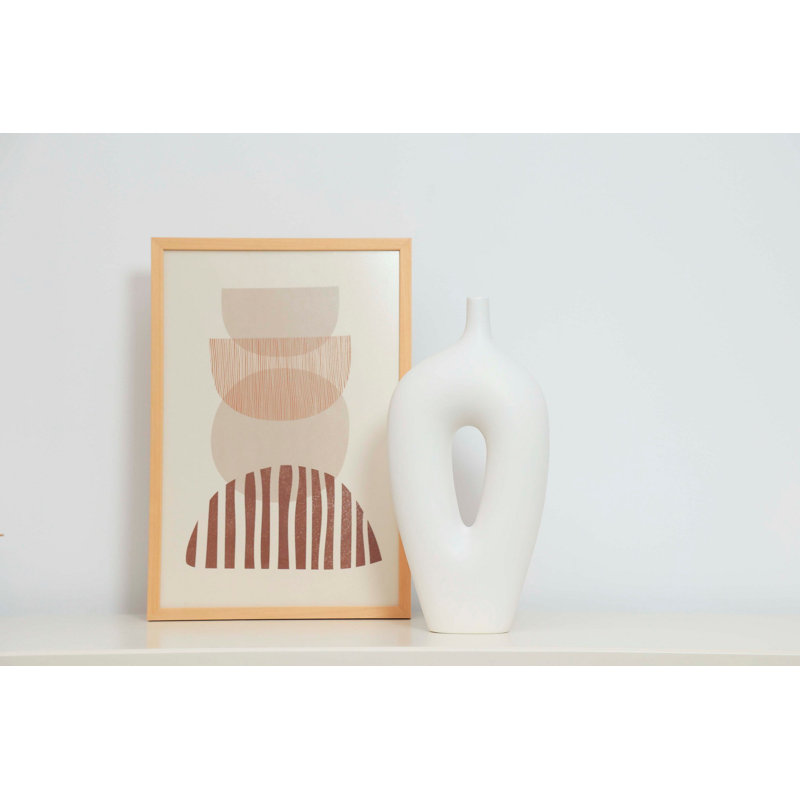 Cyna Ceramic / Porcelain Table Vase, White