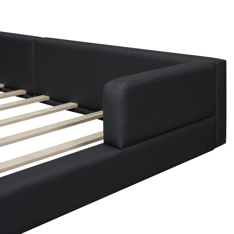 Upholstered Platform Bed, Black