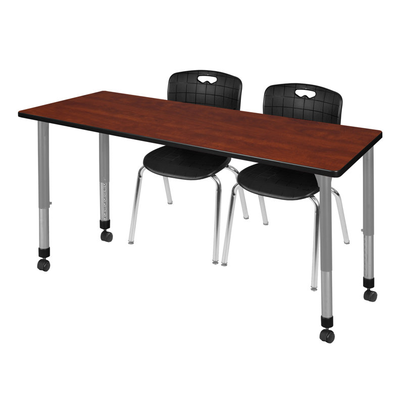 Ensemble de table et chaises Romig Kee, Noir, Cerisier, L 60 po x P 30 po