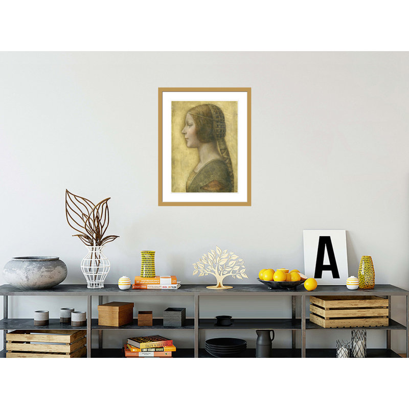 «La Bella Principessa» par Leonardo Da Vinci, impression giclée sur cadre, H 29,5 po x l 23,14 po