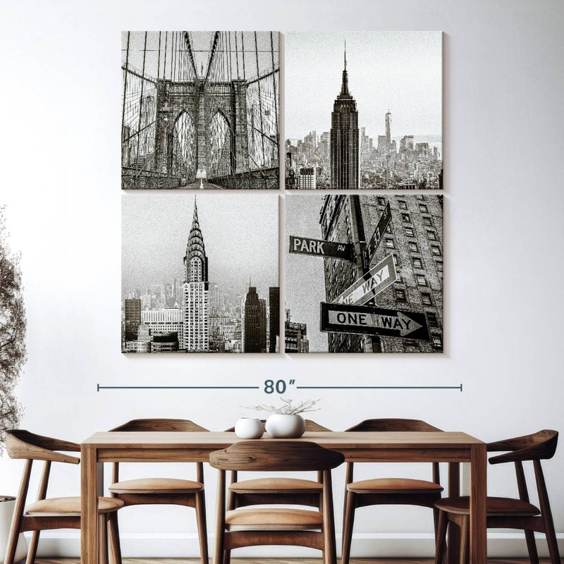 Sireci Iconic New York Sceneries, 74" H x 74" W