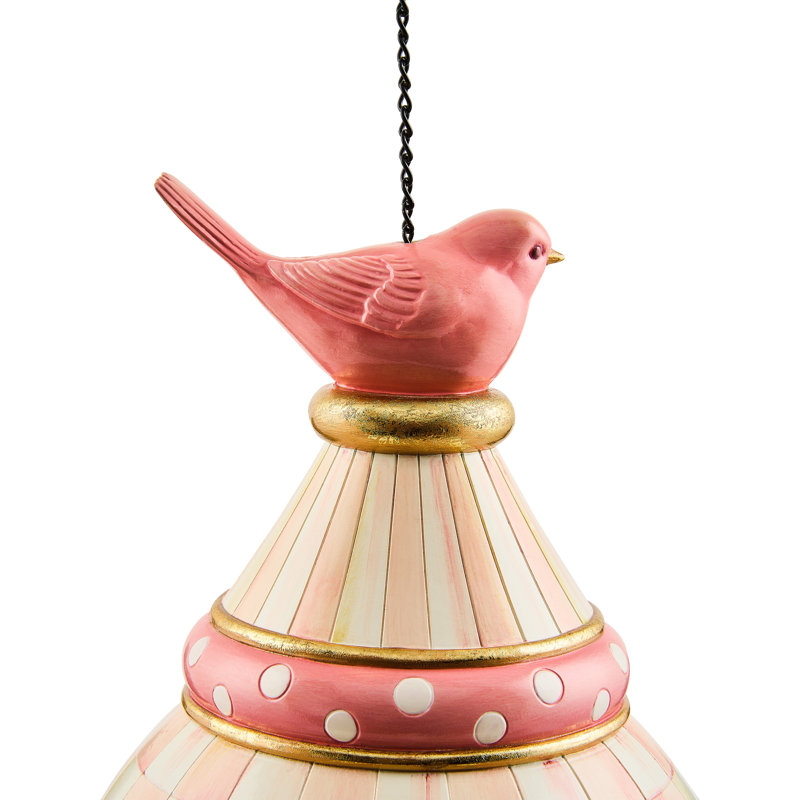 Rosy Check Pendant Bird Feeder