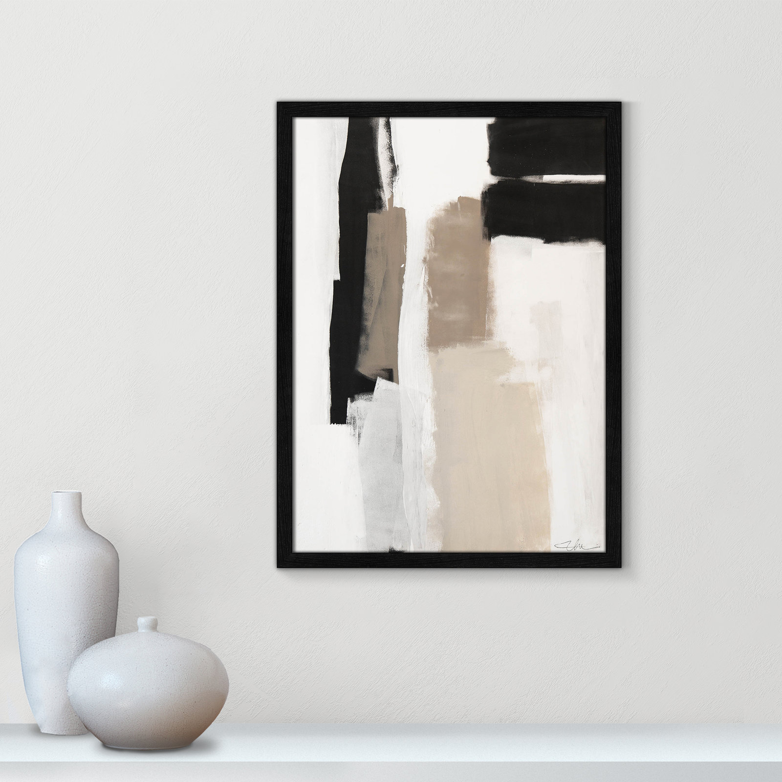 Earth Scapes II Print, 23" H x 17" W x 1.25" D, Black Slim Unmatted Picture Framed