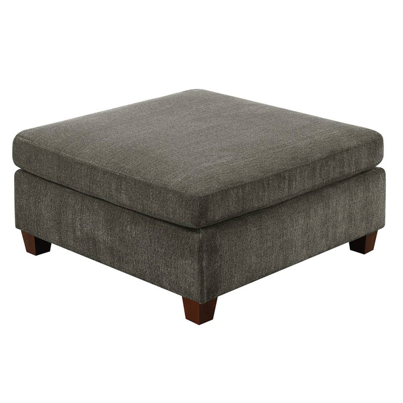 Siège de coussin OTTOMAN en tissu chenille de cocktail 1 pièce OTTOMAN SEULEMENT, Gris