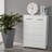 Six drawer side table-Multi Storage Function: White color cabinet with 6 drawers Simple design-12974969