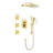 Shower System With Shower Head, Hand Shower, Slide Bar, Bodysprays, Shower Arm, Hose, Valve Trim, And Lever Handles-125363994