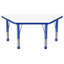 Table d'activité trapézoïdale effaçable à sec avec pieds réglables - blanc / noir-99093465-99093467-120151695