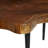 Loucks Teak Wood Handmade Live Edge 3 Tier Side End Brown Accent Table with Black Base
