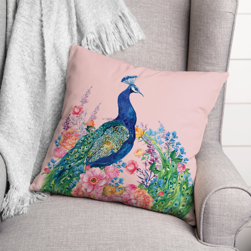  Housse de coussin d'extérieur carré et insert, Rose