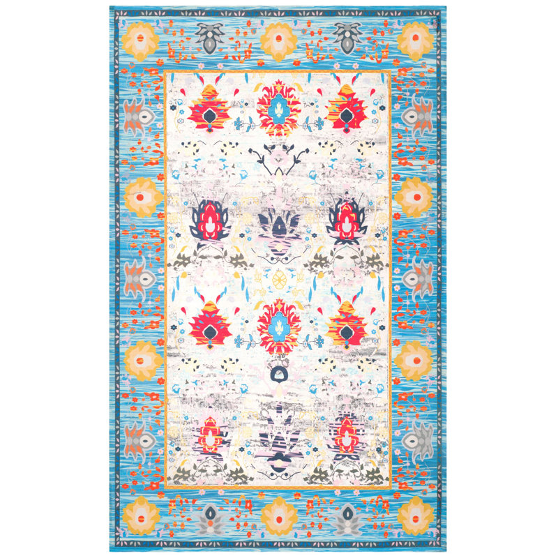 Tapis oriental performance tissé à la main Sonakshi, Rectangle 2 pi 3 po x 4 pi