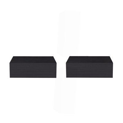 Wenge Floating Nightstands, Set of 2