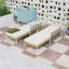 Ensemble de 2 luxueuses chaises longues en rotin en PE tissé à la main avec positions réglables et structure en fer durable-1125345078