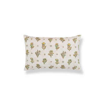 PETITE CHARMS Linen Floral Pillow Cover & Insert
