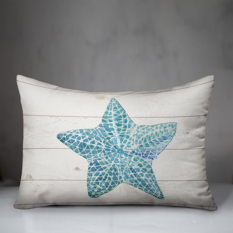  Starfish Rectangular Pillow Cover & Insert, Blue