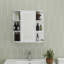Armoire à pharmacie moderne avec miroir et tablettes réglables - blanc