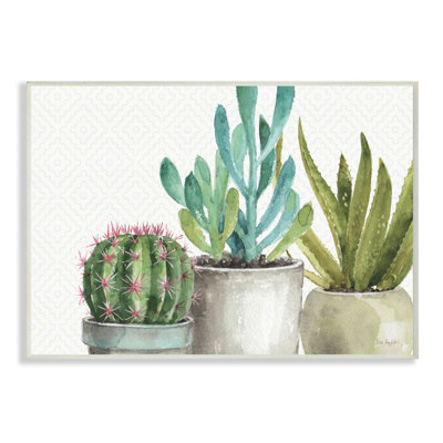 " Succulents Pattern Watercolor Painting "