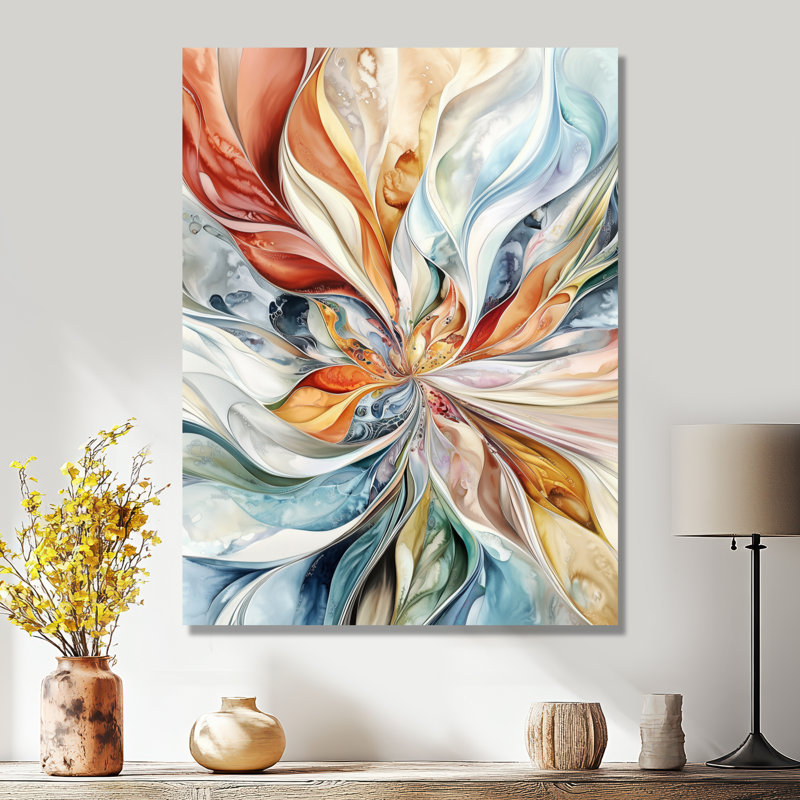 Vortex en fleur I - Botanicals, impression murale moderne, H 20 po x l 12 po