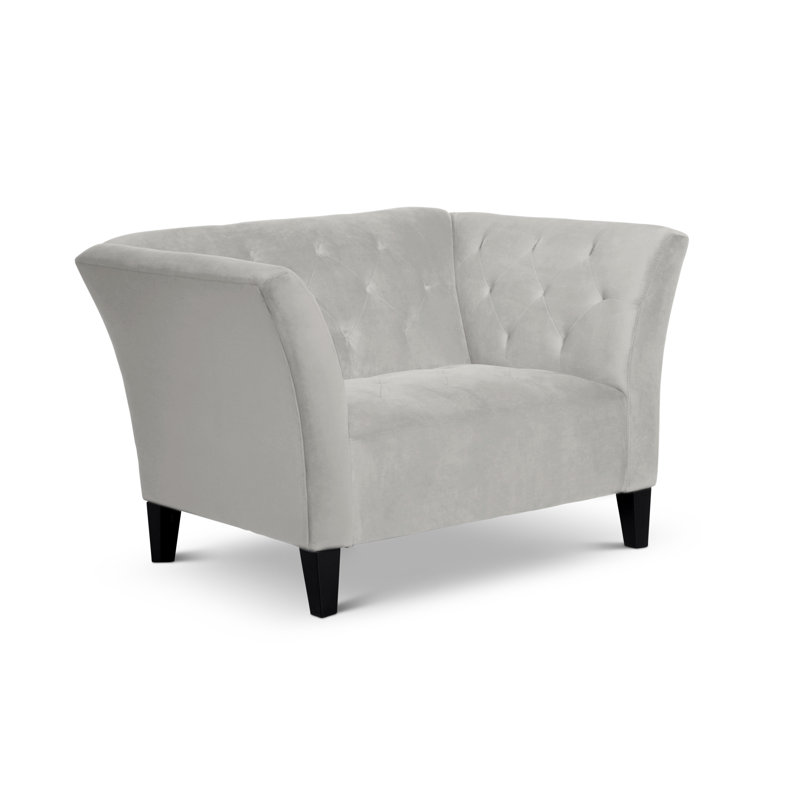 Carruth Upholstered Armchair, Bella Grey Performance Velvet