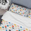 Ensemble de housse de couette en microfibre blanc / orange / noir 3 pièces-842873605