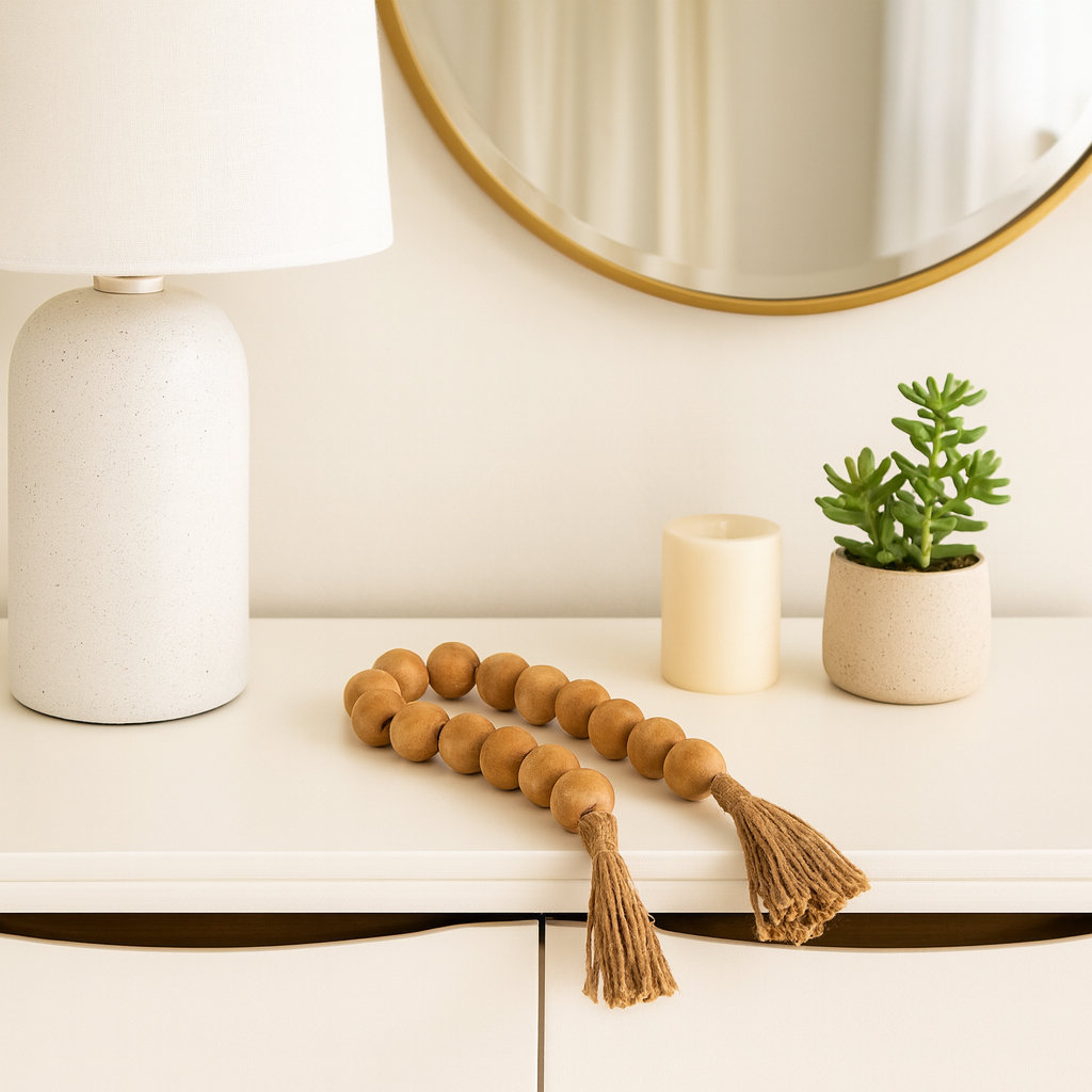 Mango Wood Sculpture, Brown, 1.25" H x 32" W x 1.25" D