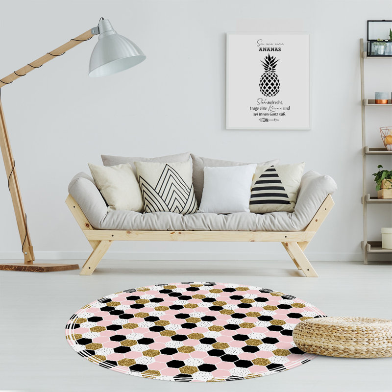 Clinkscales Geometric Kitchen Mat, Round 136cm