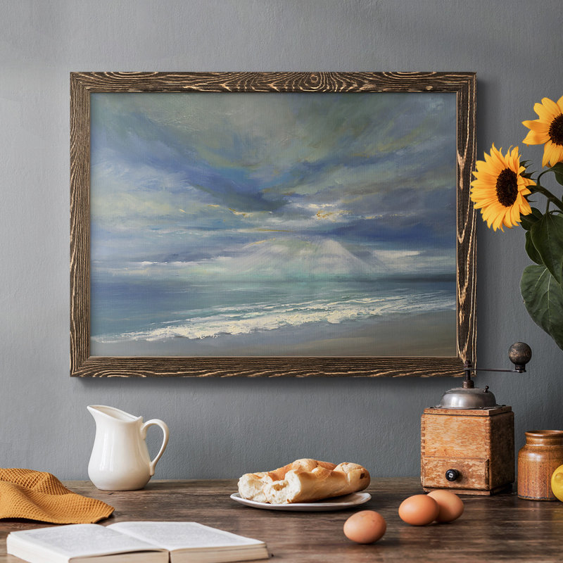 " God Rays ", Walnut Framed, 26" H x 38" W x 1.5" D