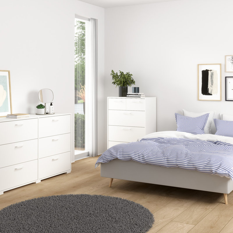 Beore 70.2cm W 5 - Drawer Chest of Drawers, White