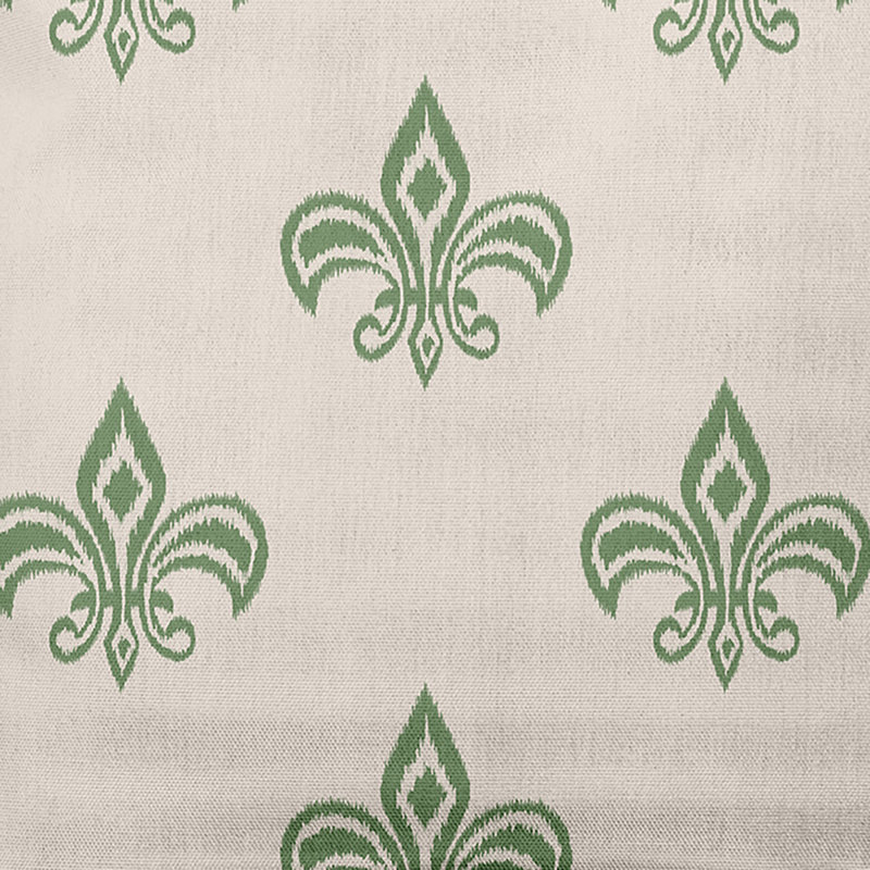 Coussin décoratif intérieur / extérieur Fleur De Lis, 14 po x 20 po, Sauge