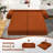 Boneless 3-Seats Convertible Floor Sofa Bed with Storage Pocket, Corduroy Folding Mattress Sofa with Zipper Closure, Floor Lounge Couch for Living Room, Bedroom, 80 in-381212028