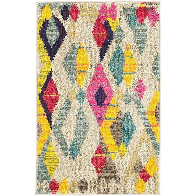 Tapis à motif géométrique gris Beverley, Rectangle 2 pi x 3 pi