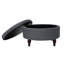 Repose-pieds rond avec rangement capitonné 32 "Ahan-1642619631